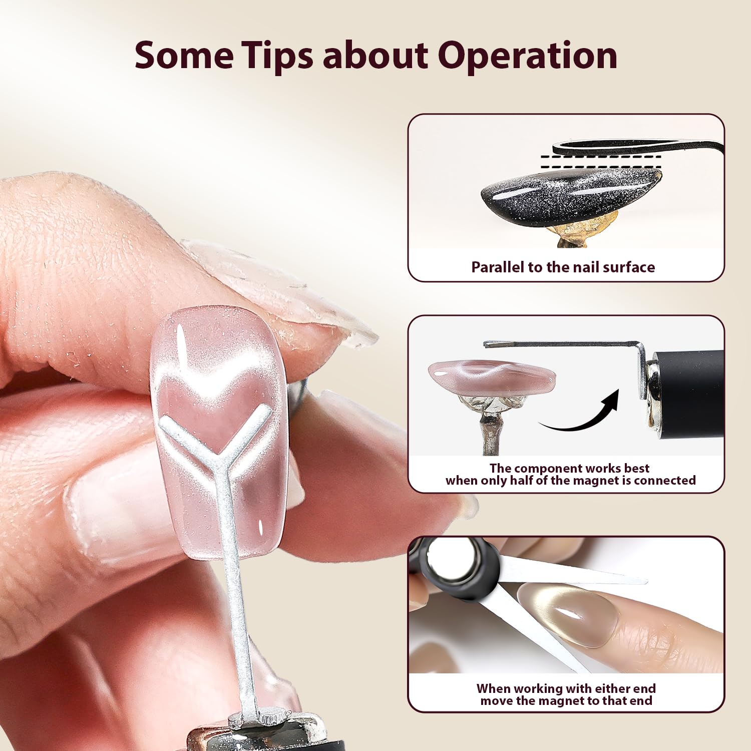 JODSONE large cylindrical magnet boosts defined cat eye lines.