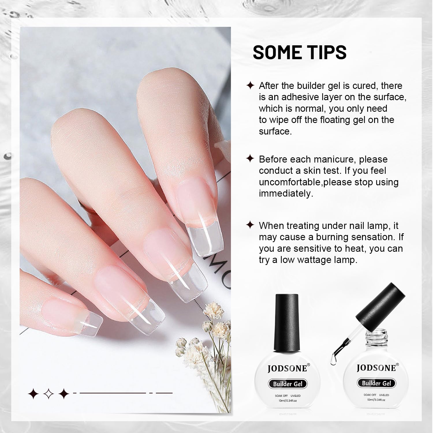 JODSONE builder gel offering lasting wear and smooth overlays for DIY art