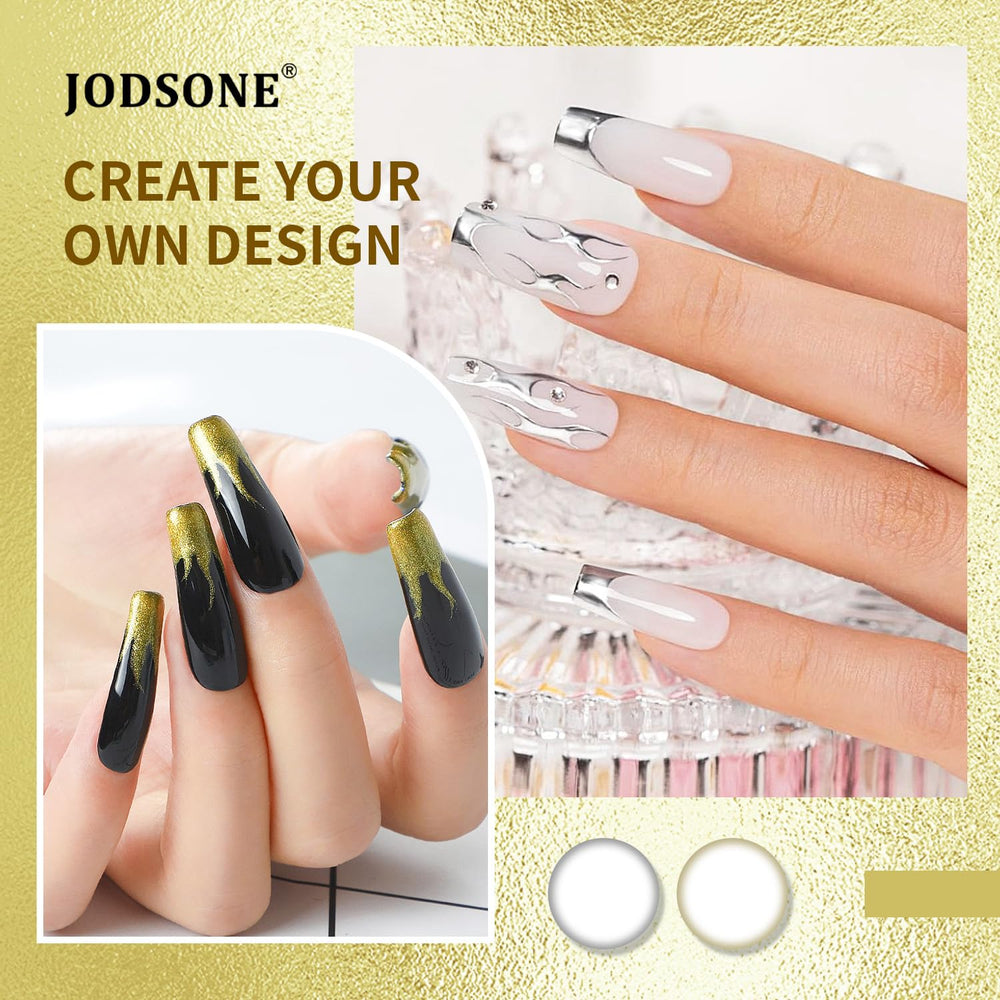 JODSONE silver nail art gel liner for sleek chrome accents.