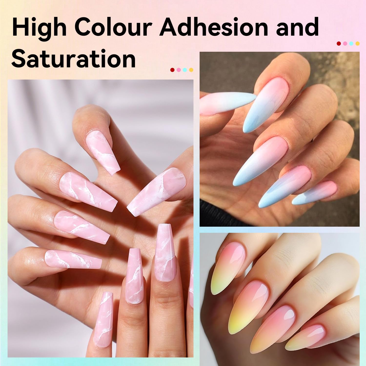 JODSONE nail art gradients demonstrated with airbrush technique for smooth transitions.