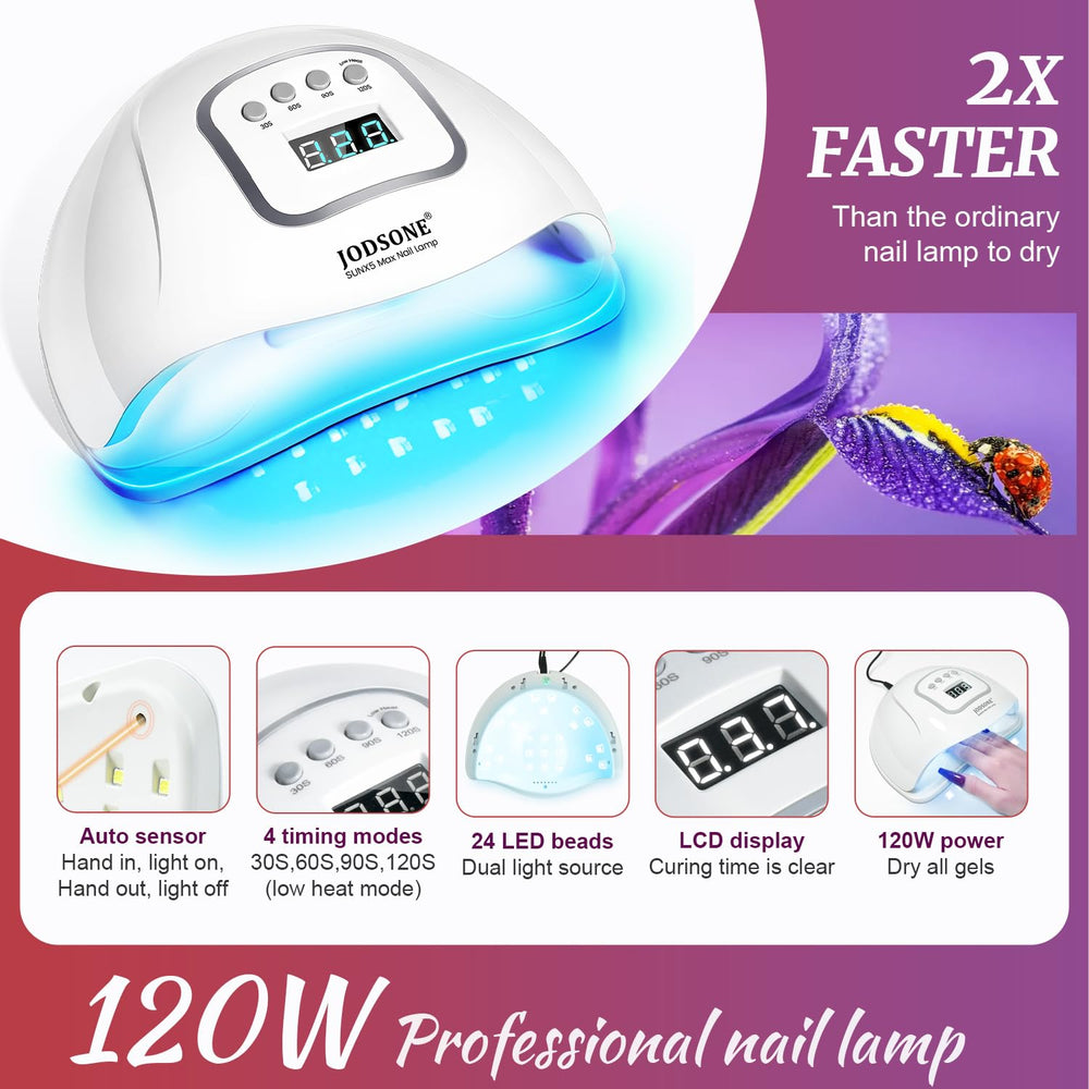 JODSONE nail-art tools set included for designs.