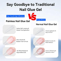 JODSONE transparent glue gel highlights strong adhesion for tips