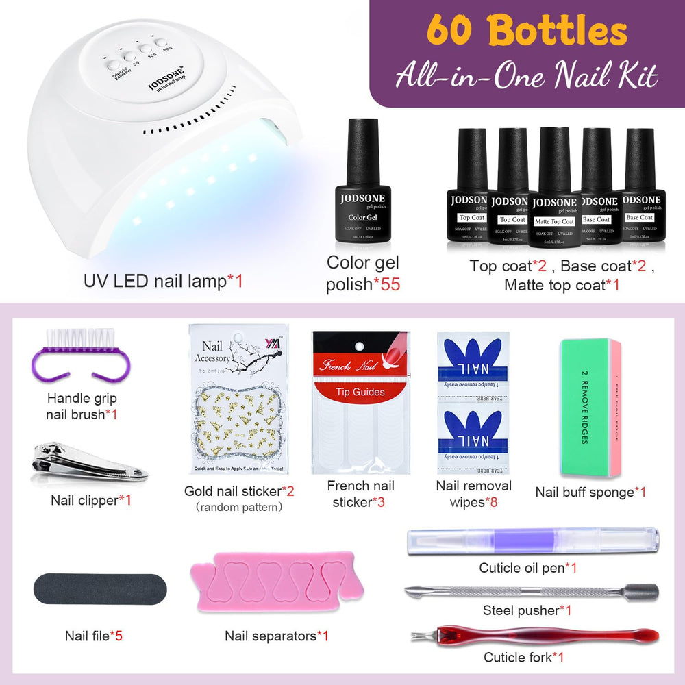 JODSONE UV nail lamp for quick, even curing across all nails.