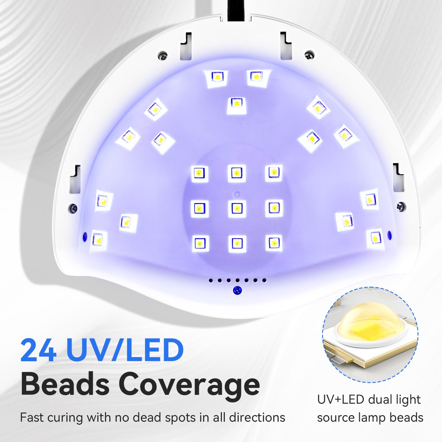 JODSONE white compact nail lamp fits home studios