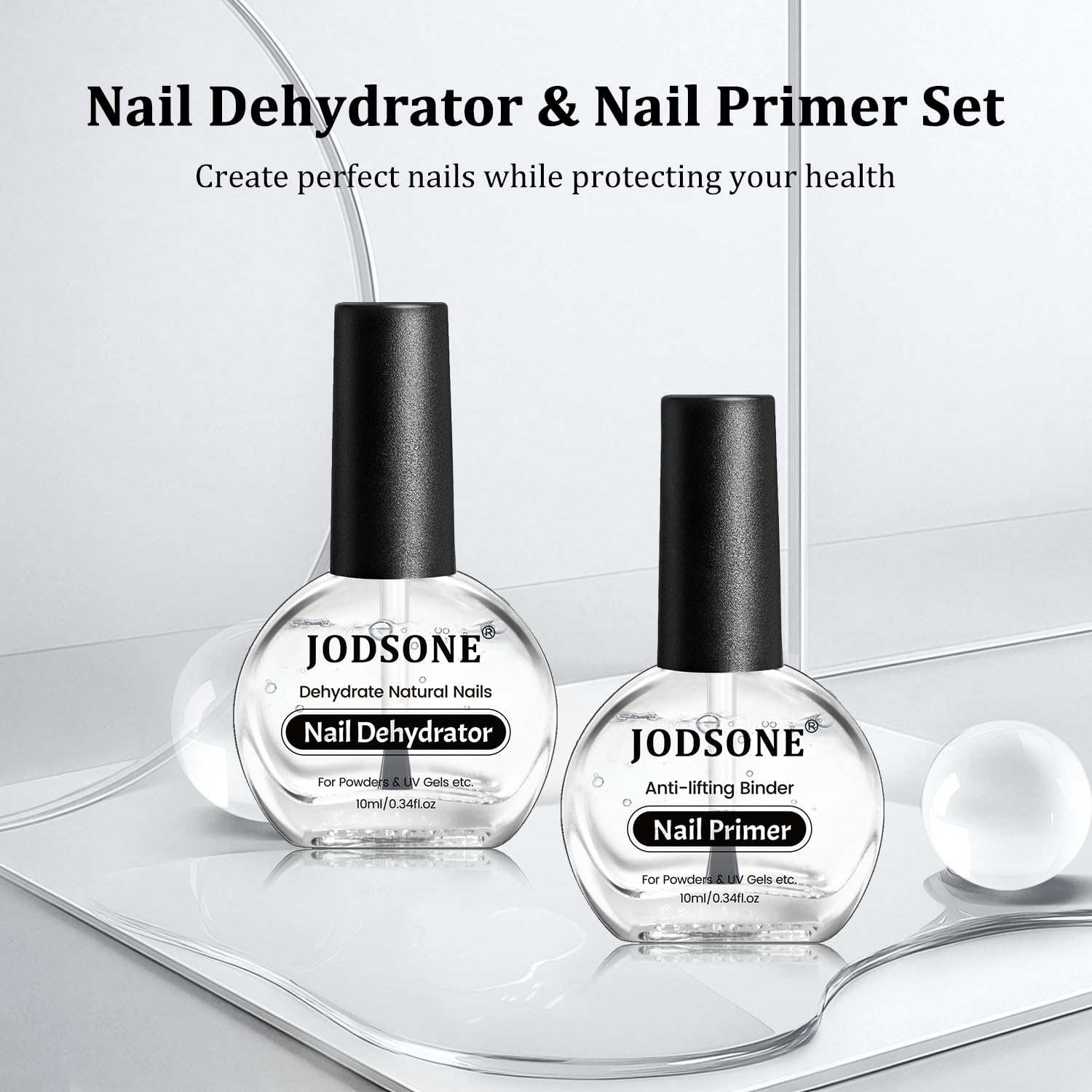 Salon scene with JODSONE dehydrator and primer for durable gel nails