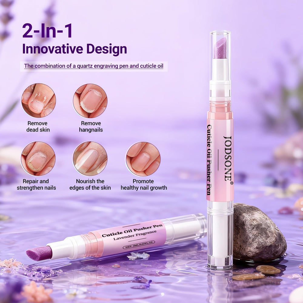 JODSONE quartz cuticle file in action removing dead skin softly.