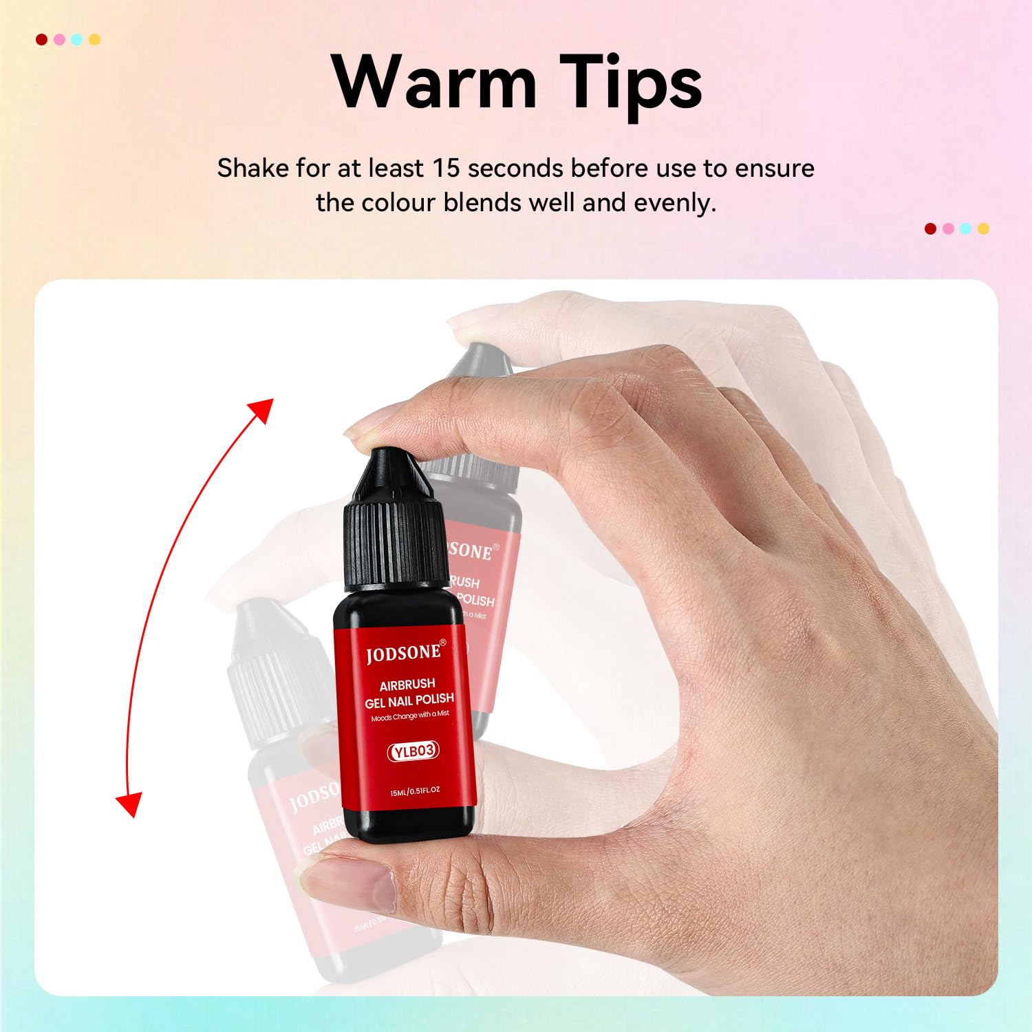 JODSONE spray tips emphasises ventilation and nozzle cleaning for best results.