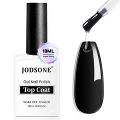 JODSONE Top Coat 18ml, brillo alto para acabado profesional.