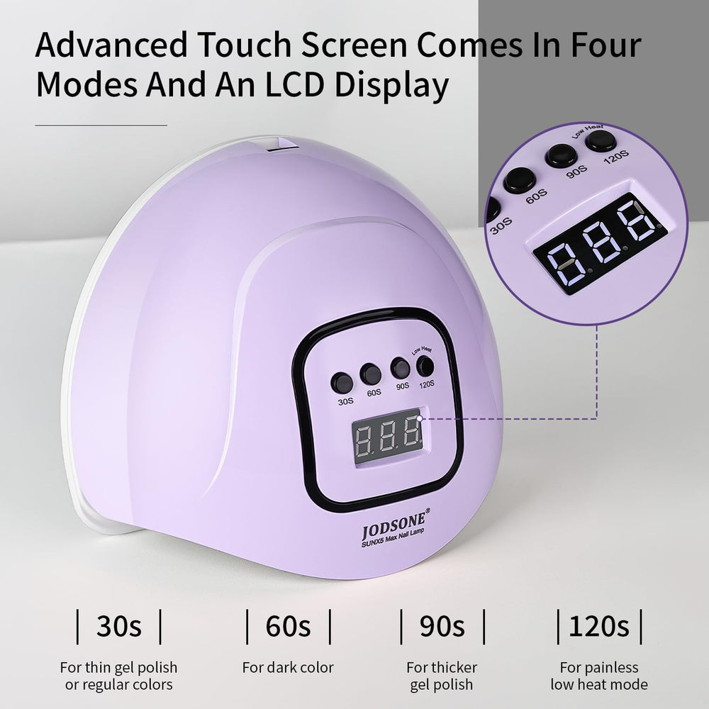 JODSONE U V LED Nail Lamp purple with LCD timer display