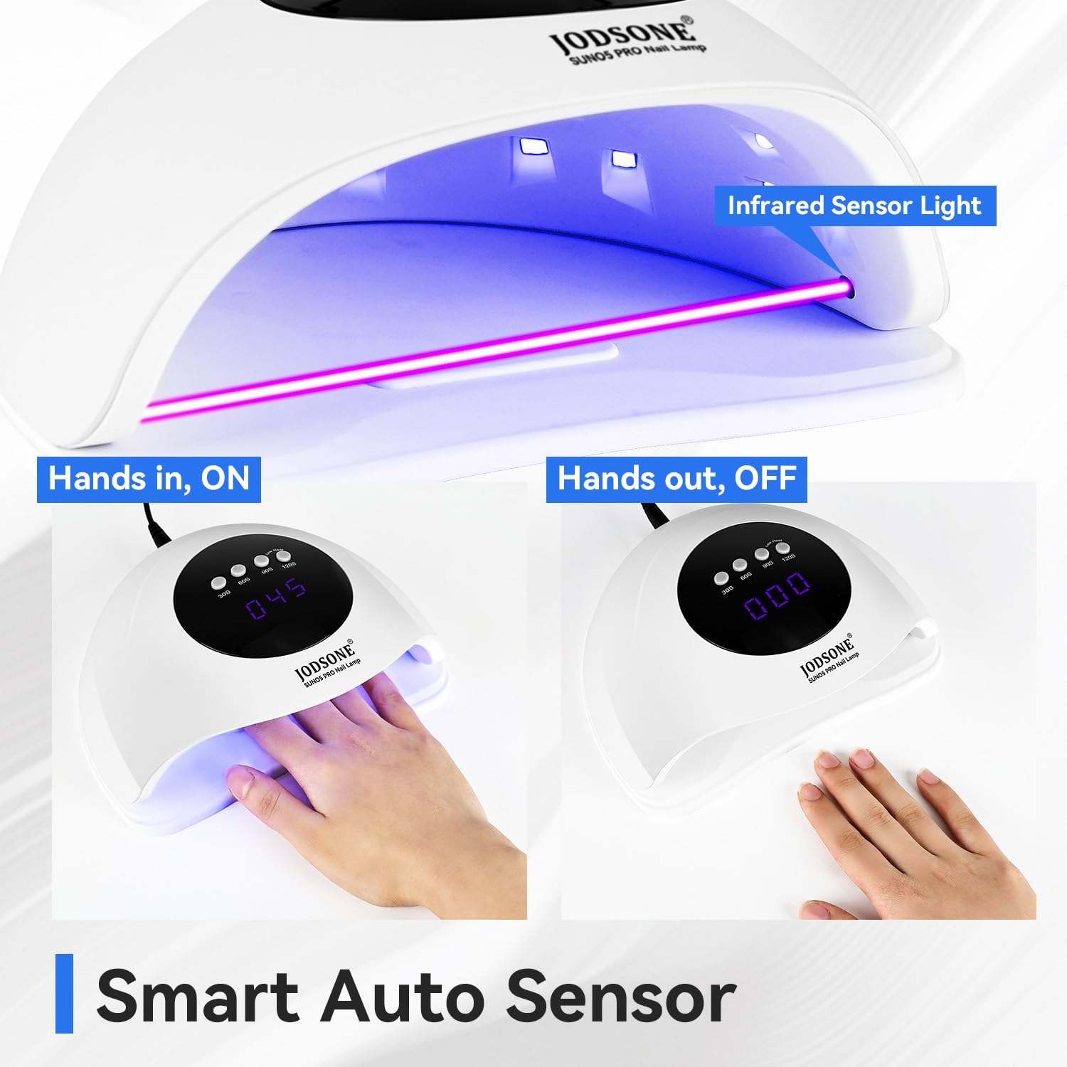 JODSONE four-timer quick-select buttons enable flexible sessions
