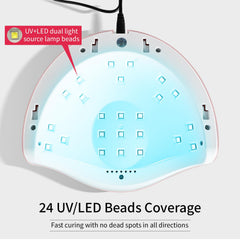JODSONE UV LED nail lamp dense LED beads pink for thorough curing