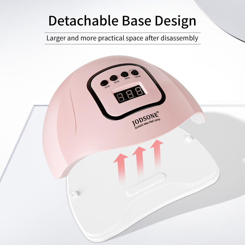 JODSONE UV LED nail lamp dual light source pink for reliable curing