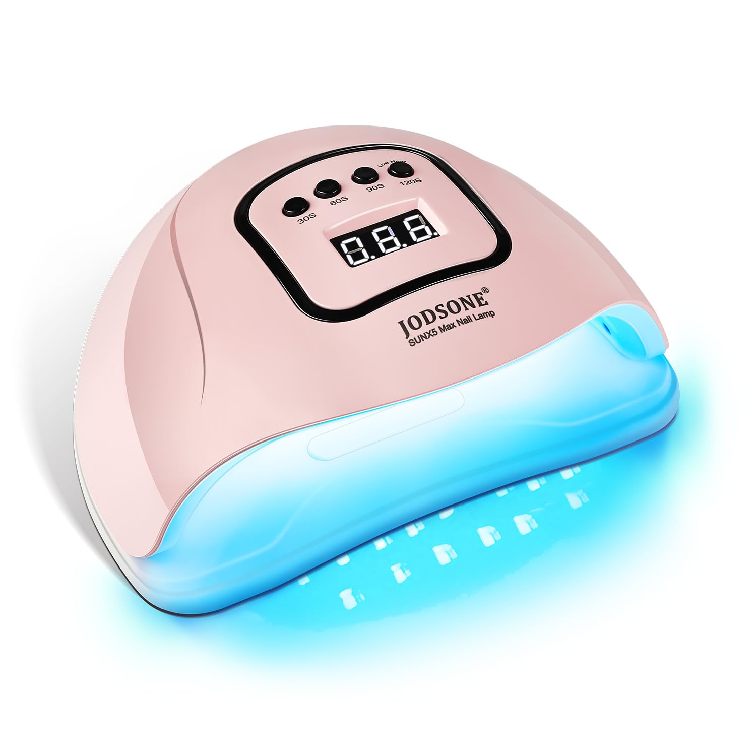 JODSONE UV LED nail lamp front view in pink for fast, even curing