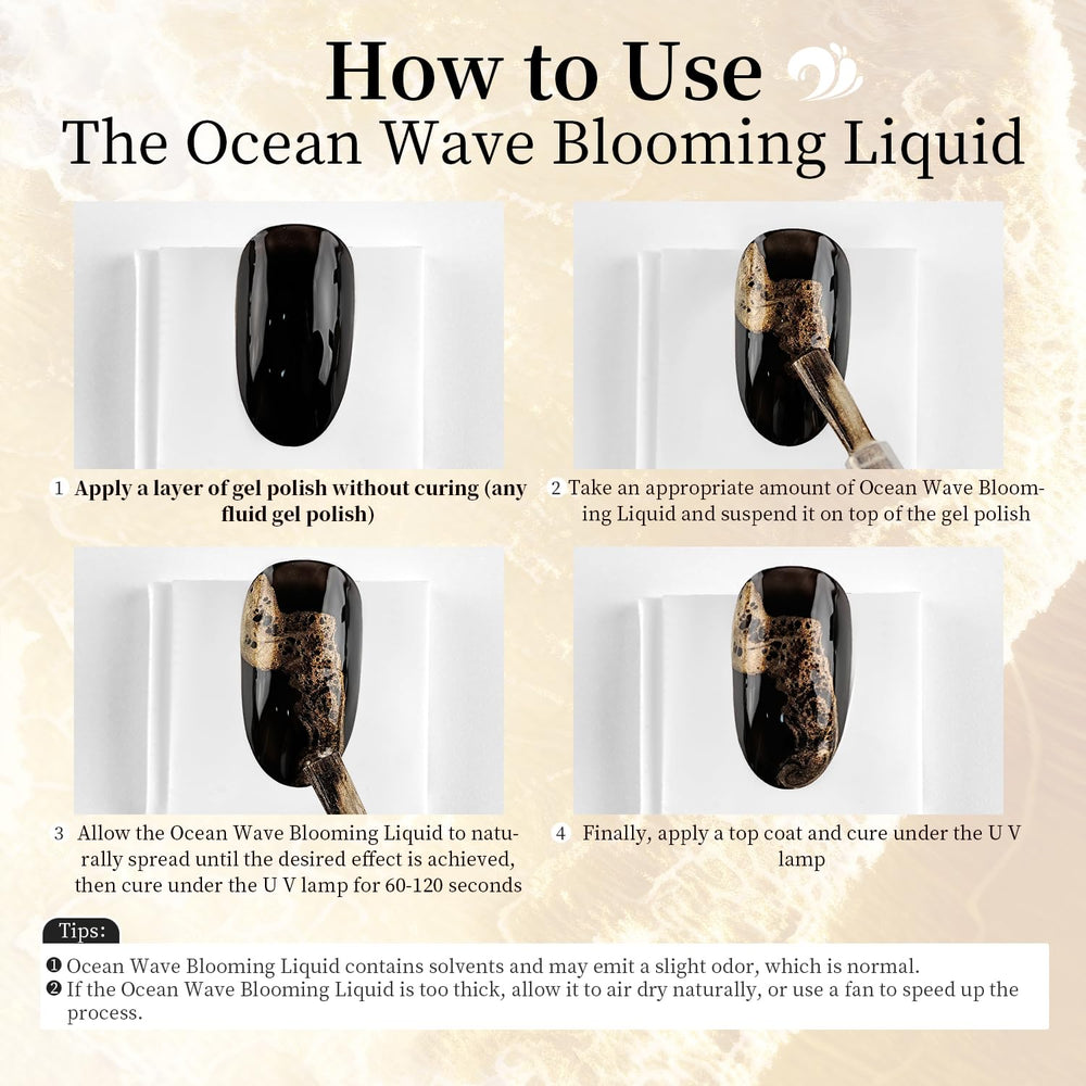 JODSONE wave texture nail art inspired by ocean waves.