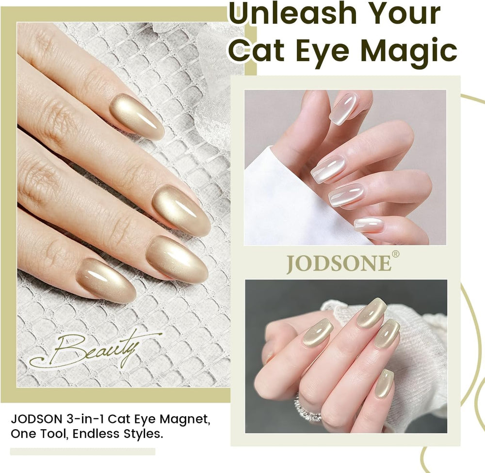 JODSTONE at-home cat-eye nail art setup for salon-like results.