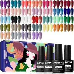 JODSONE Esmalte gel set 32 colores, paleta versátil para uñas creativas