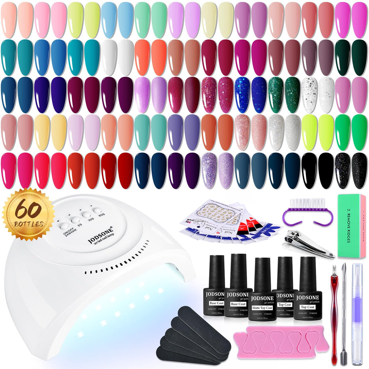 JODSONE gel nail polish kit with UV lamp for salon-quality at-home manicures.