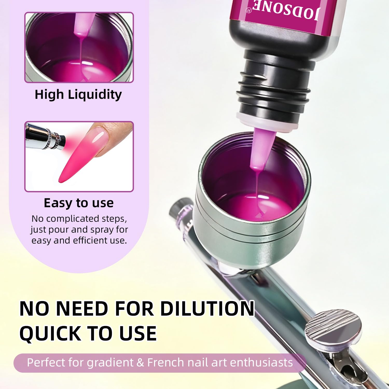 JODSONE sin dilución listo para usar en manicura.