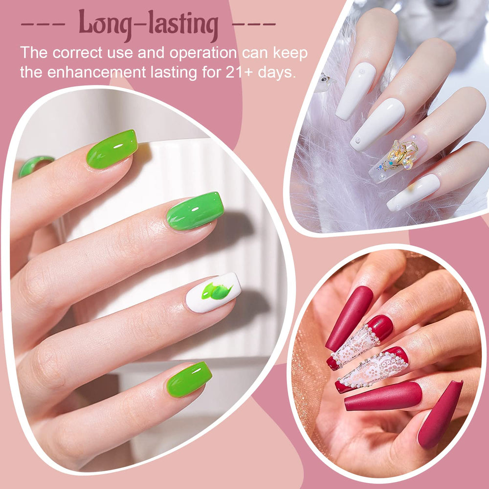 JODSONE glossy top coat bottles deliver long-lasting shine.