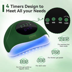 JODSONE U V Nail Lamp with digital LCD display showing time