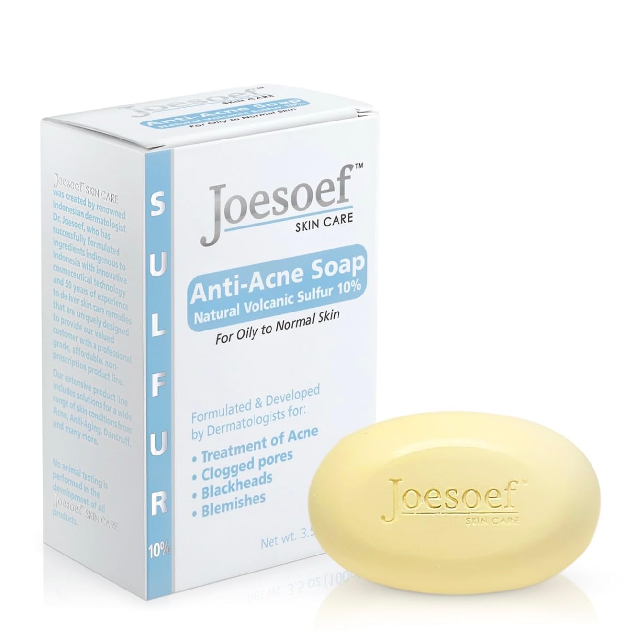 JOESOEF SKIN CARE jabon de azufre para acne, limpieza profunda de poros.