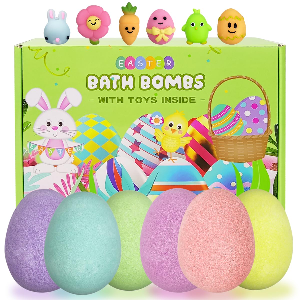 JoFAN lote bombas baño Pascua en seis colores para regalo ideal