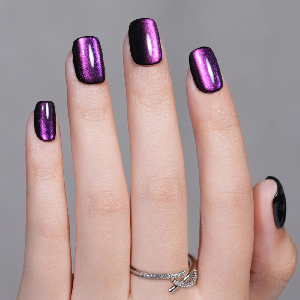 Jofay Fashion glossy cat-eye nails with durable high-gloss finish.