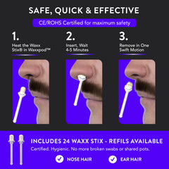 John Barber & Sons WaxxPod pre-filled WaxxStix for mess-free removal