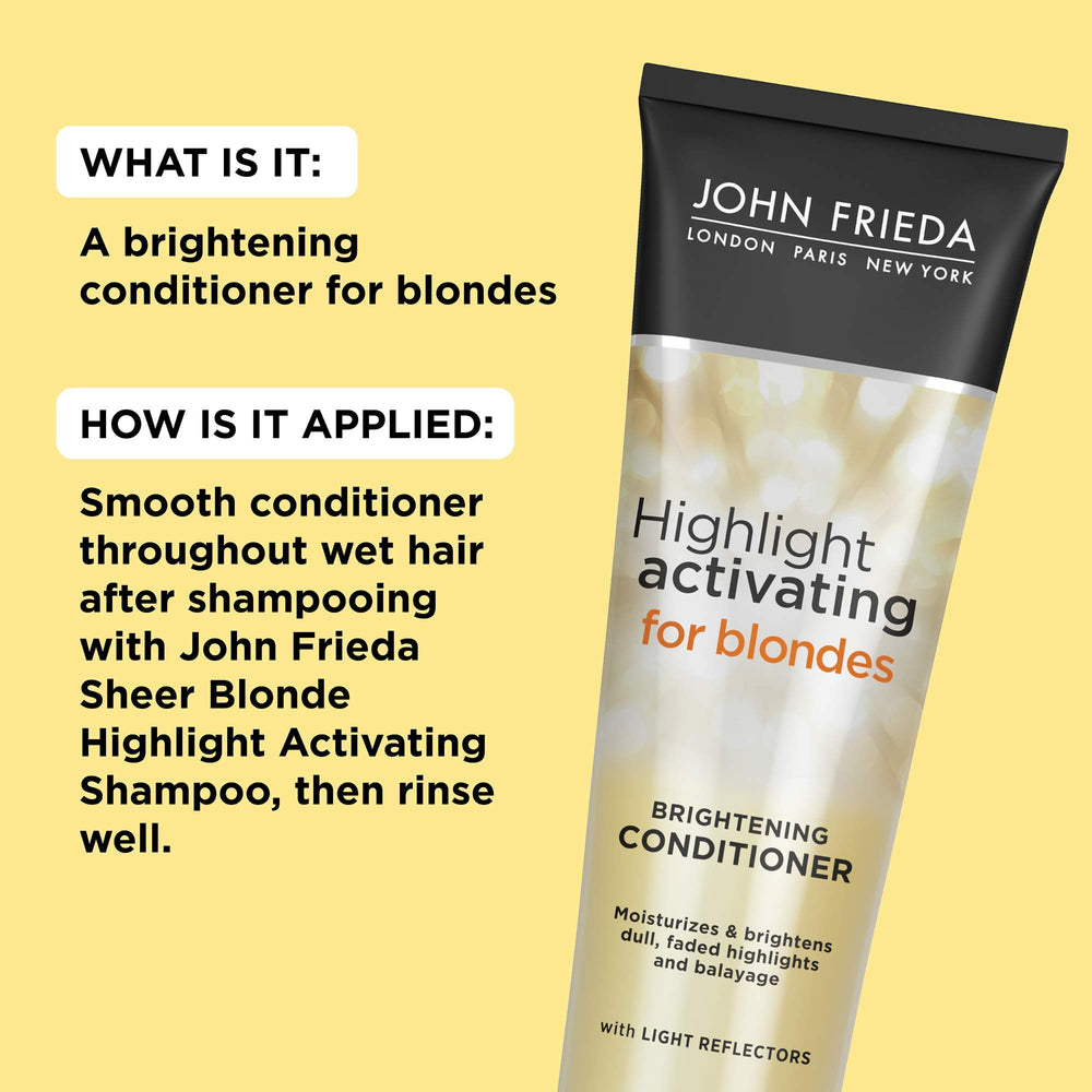 John Frieda Acondicionador rubio, brillo mejorado para reflejos.