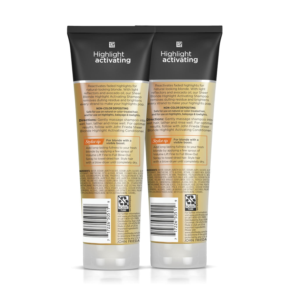 John Frieda Champú iluminador para rubios, resalta reflejos naturales.