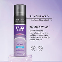 John Frieda Frizz Ease brillo instantáneo tras la aplicación.