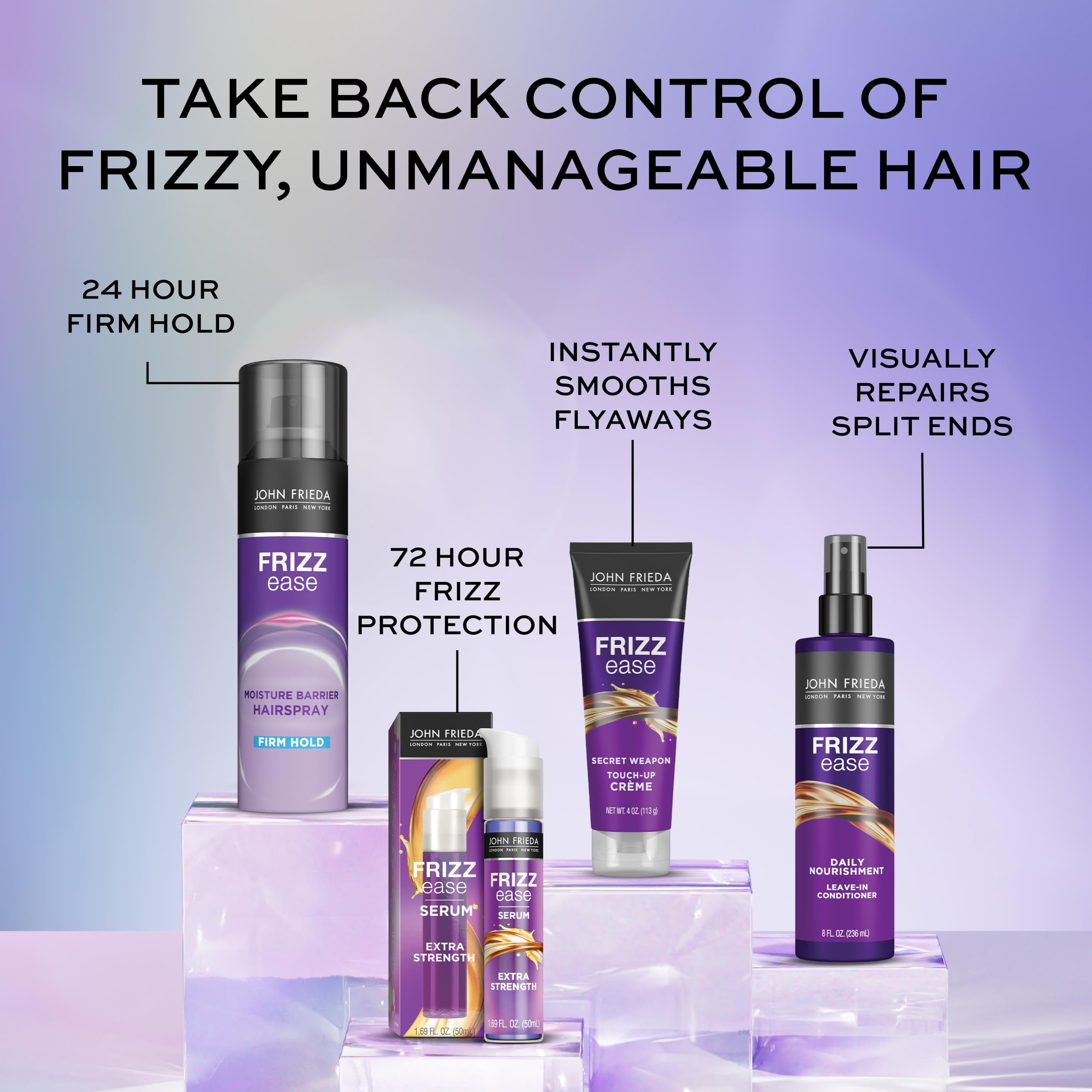 Resistencia de 24 h para peinado estable con Frizz Ease