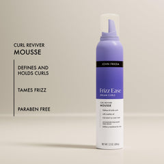 John Frieda Dream Curls Mousse on damp hair for diffusion-dried, moisturized curls