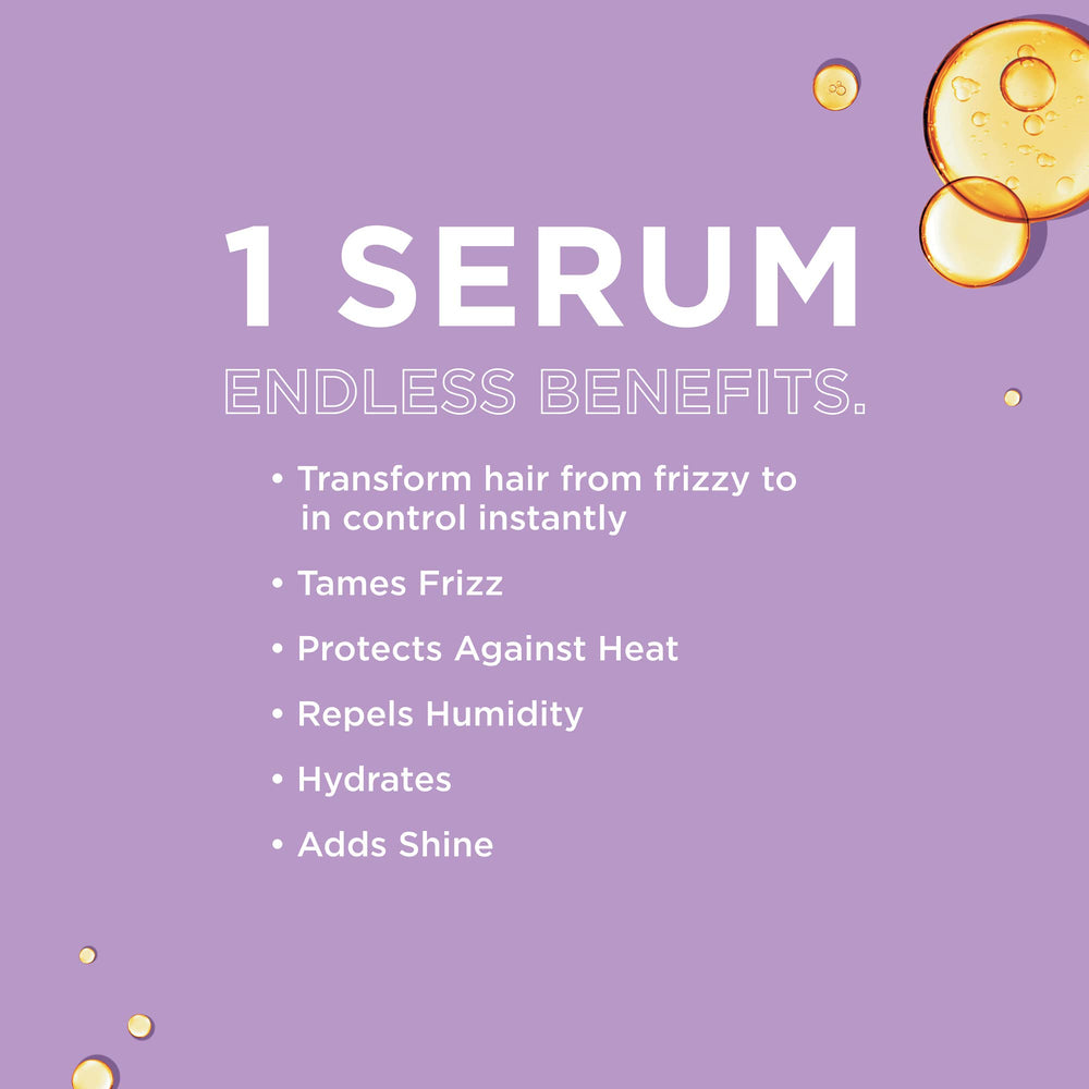 Close-up of label on Frizz Ease Original highlighting silk protein formula.
