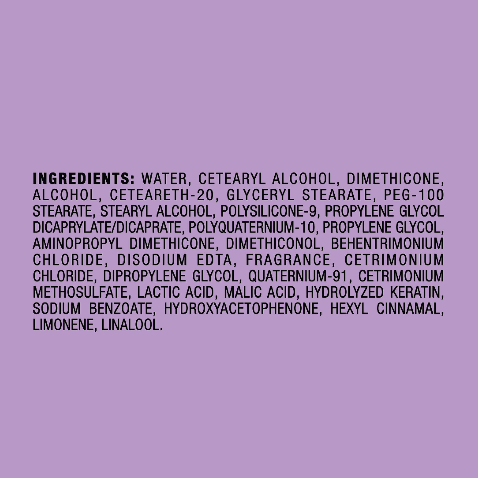 Contiene proteína de leche y aceite de almendra para acondicionar el cabello