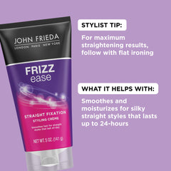 Pelo liso y suave tras usar John Frieda Frizz Ease Straight Fixation