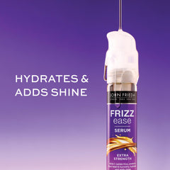 Textura sedosa del suero Frizz Ease que aporta brillo y suavidad