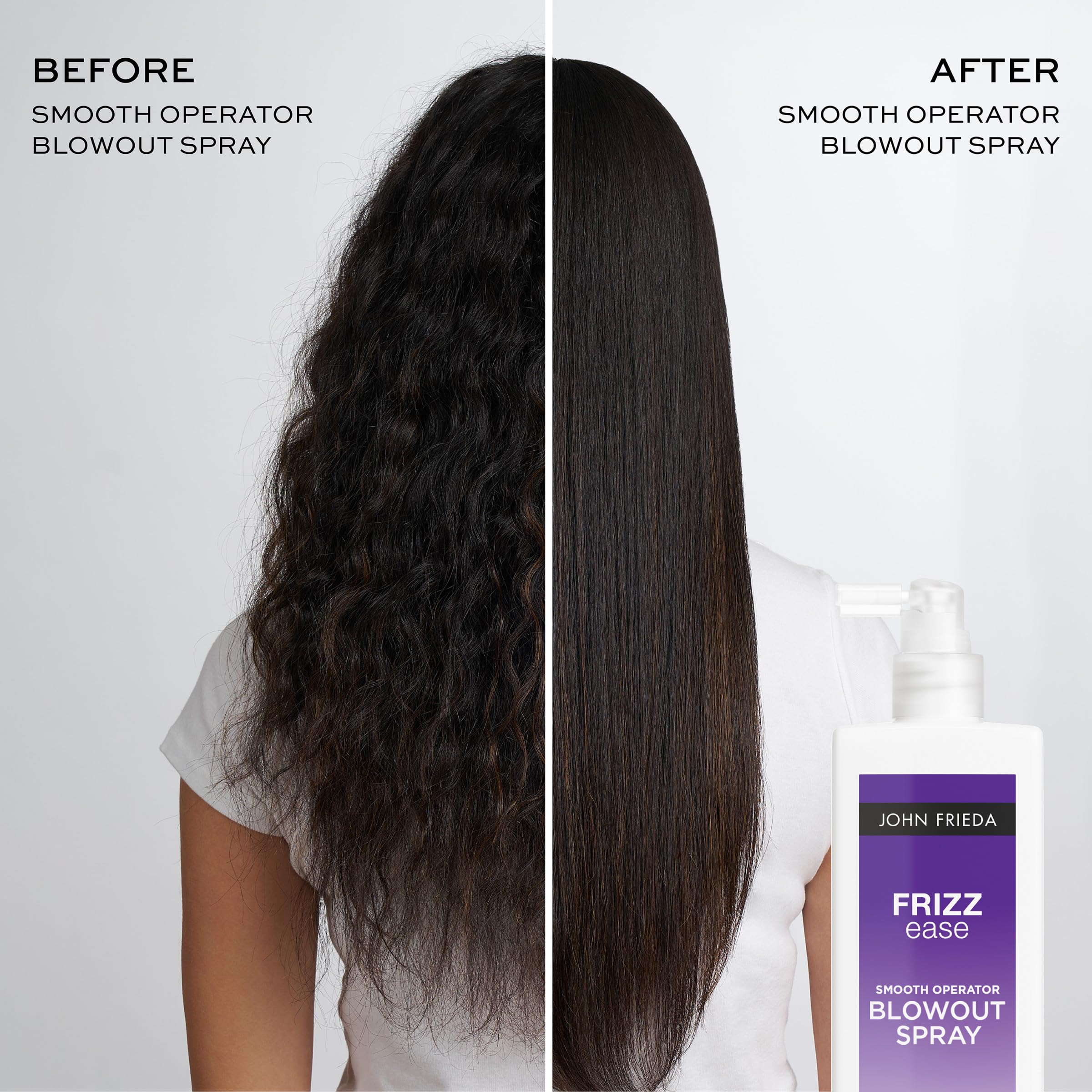 John Frieda Frizzease Smooth Operator acabado sedoso y natural en cabellos.