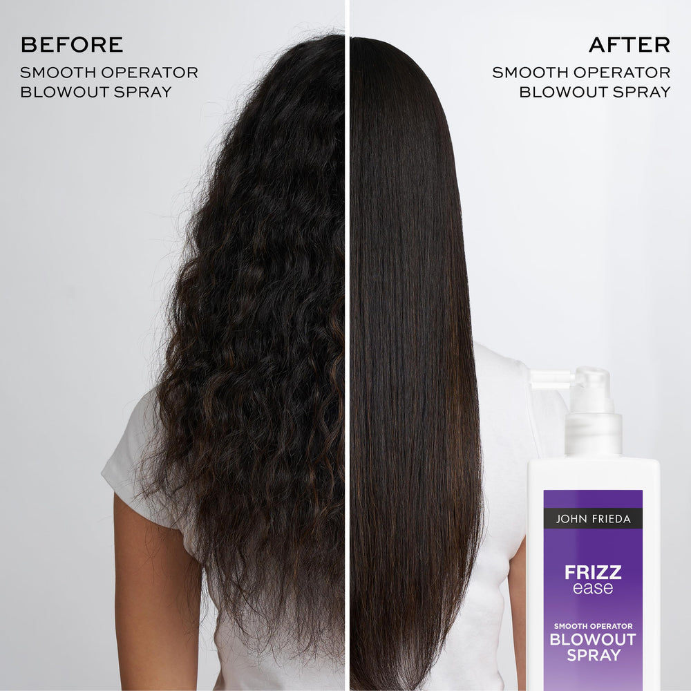 John Frieda Frizzease Smooth Operator acabado sedoso y natural en cabellos.
