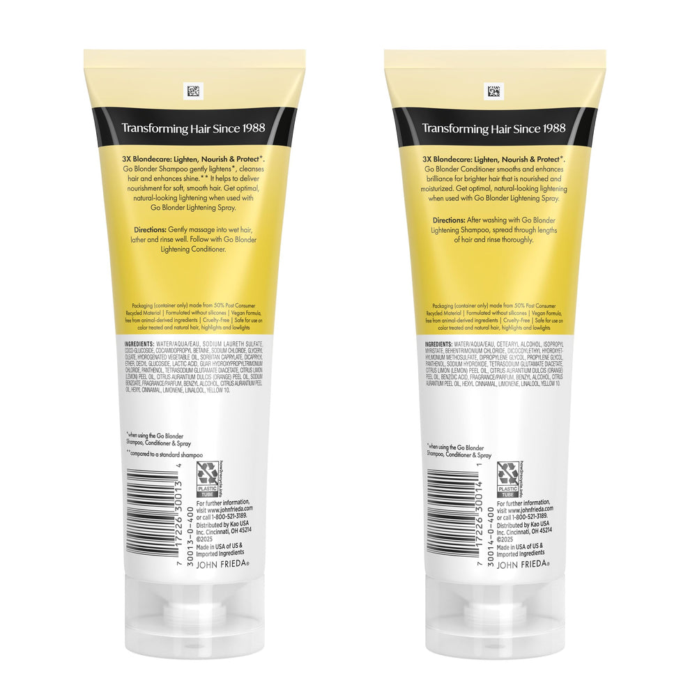 John Frieda Go Blonder bathroom counter setup invites simple, at-home blonde care