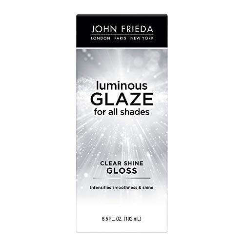 John Frieda Luminous Glaze steps image showing easy in-shower application.
