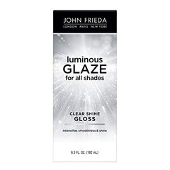 John Frieda Luminous Glaze steps image showing easy in-shower application.