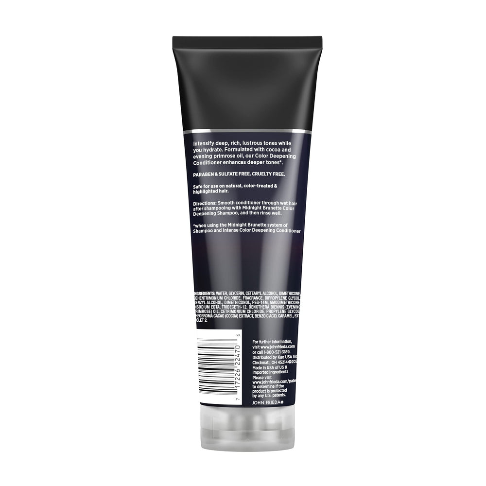 John Frieda Midnight Brunette: tono castaño intensificado que luce más profundo y luminoso.