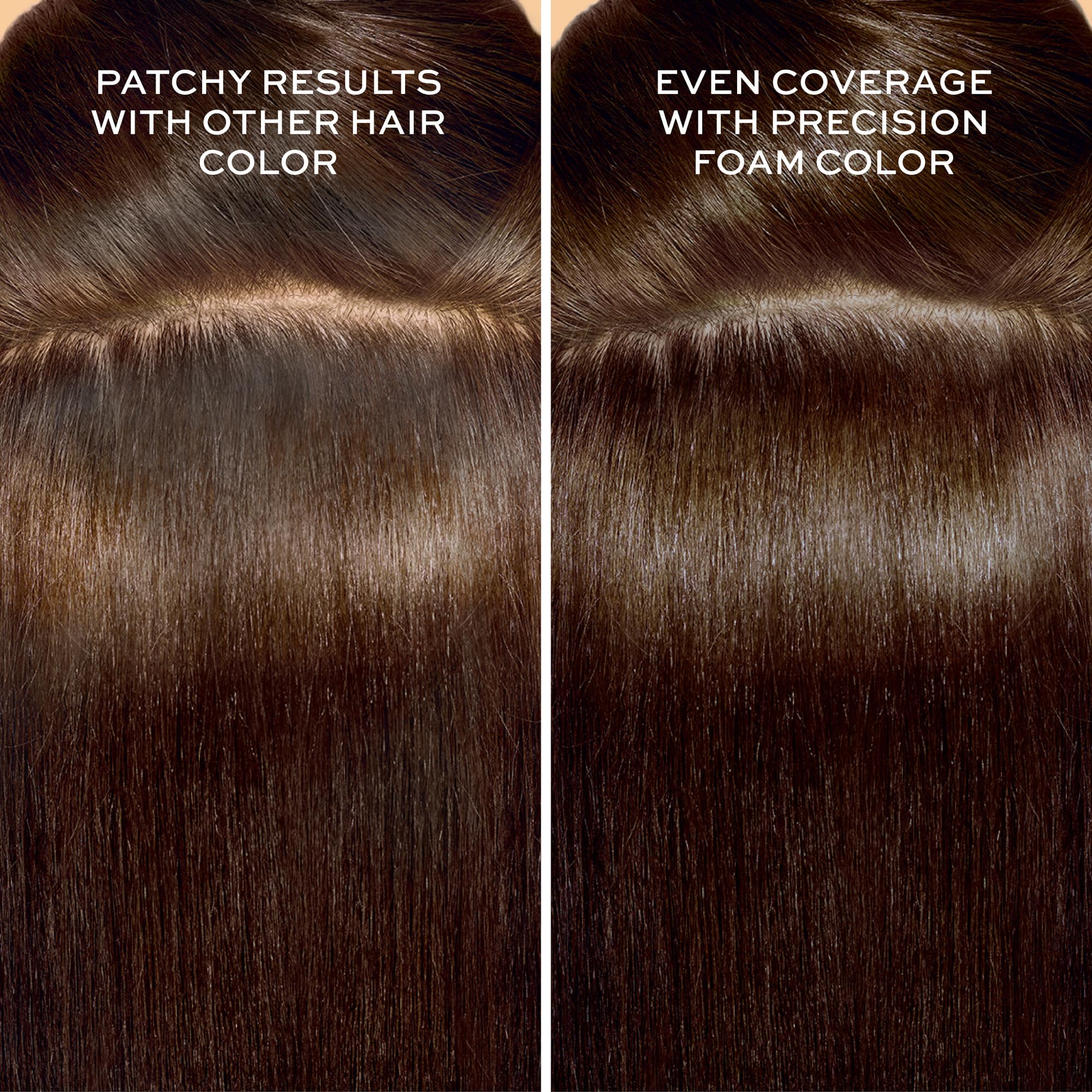 John Frieda Precision Foam application on hand showing non-drip foam texture