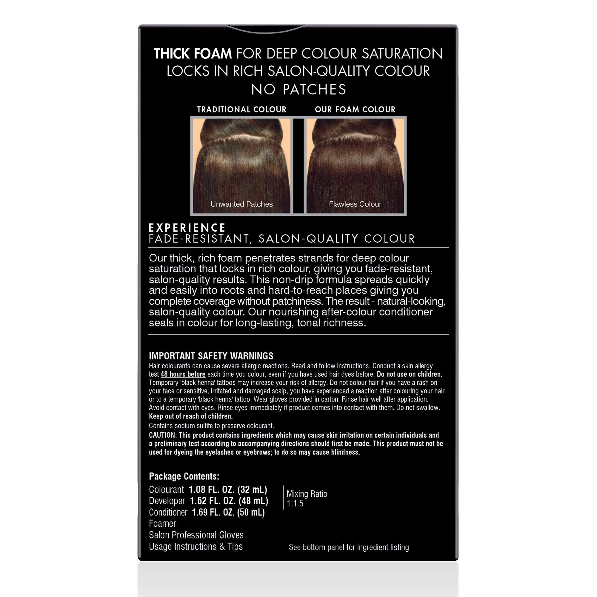 John Frieda Precision Foam Color foamer applicator delivering even saturation.