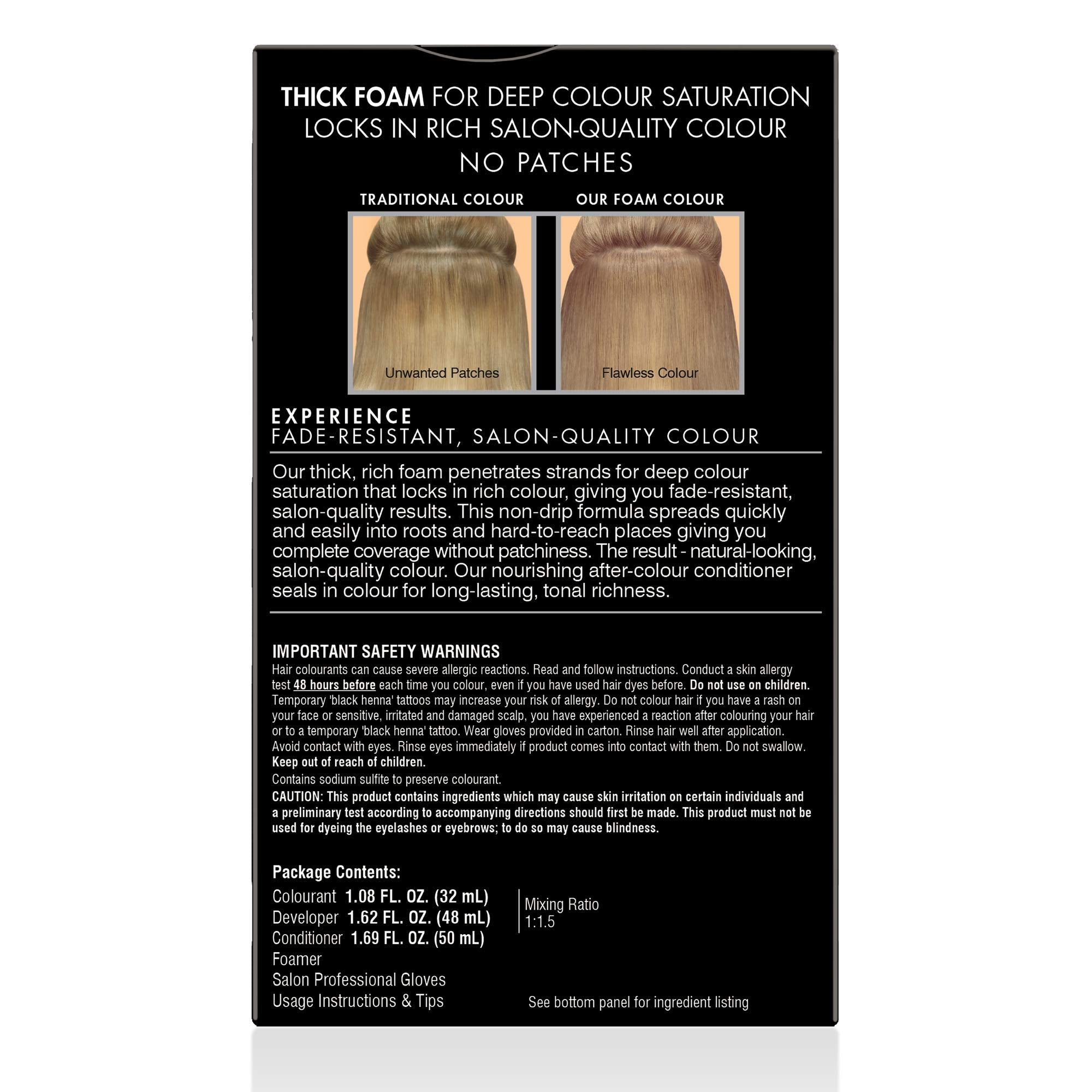 Non-drip foam formula enhances color saturation evenly