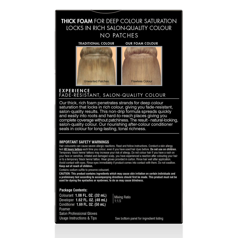 Non-drip foam formula enhances color saturation evenly