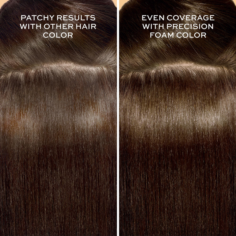 John Frieda Precision Foam Colour 3N foam in action for even distribution