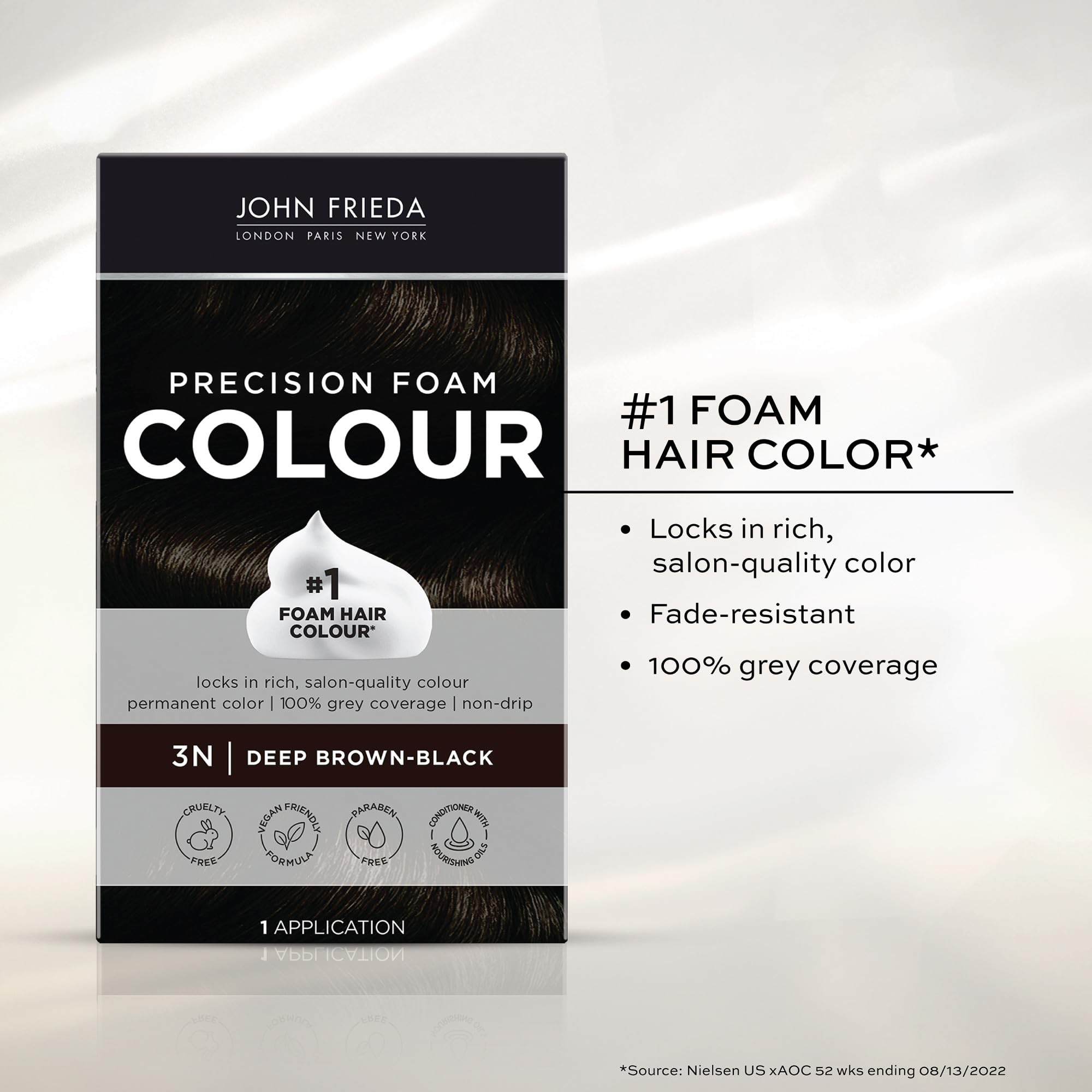 John Frieda Precision Foam Colour 3N gloves for clean coloring