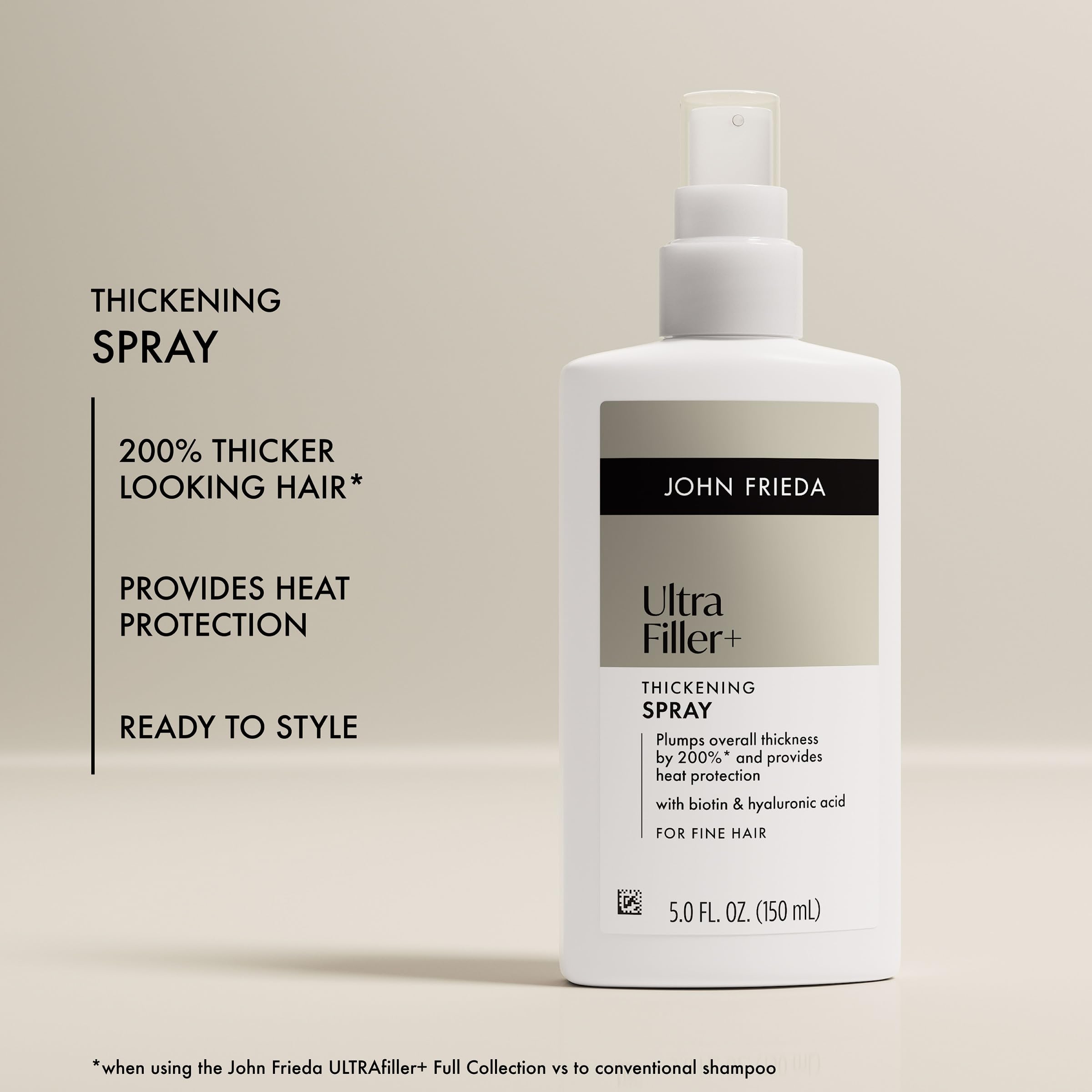 John Frieda Ultrafiller aplicación en cabello con aerosol para volumen inmediato